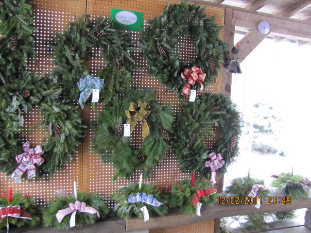 Wreath Display and Center Pieces